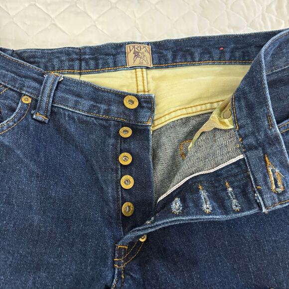 PRPS Japanese Selvedge Denim Jeans 30x32 Dark Wash Raw Slim Fit Premium Rigid - Picture 6 of 13